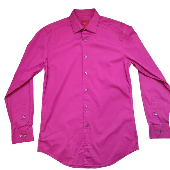 cool dress shirts mens Barry. Wang Silver Satin Mens Dress Shirts Long Sleeve Solid Formal Sh main image 0